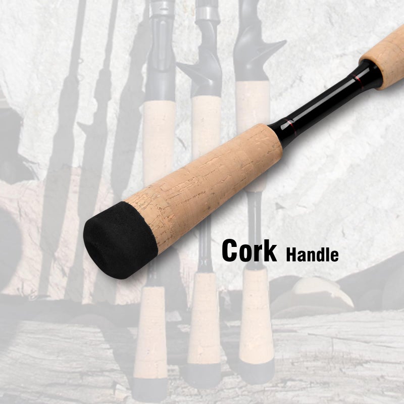 Fiblink 4 Pieces Travel Casting Rod Graphite Baitcasting Fishing Rod Portable Fishing Rod Baitcaster (6'6'' Medium) - Image 5